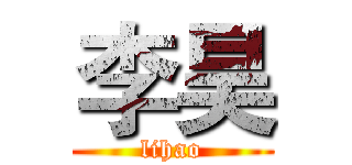 李昊 (lihao)