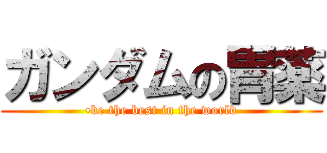 ガンダムの胃薬 (•be the best in the world)