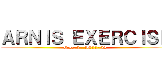 ＡＲＮＩＳ ＥＸＥＲＣＩＳＥ (Group 2 | BSCE- 2A)