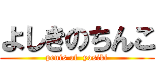 よしきのちんこ (penis of  yosiki)