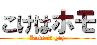 こけはホモ (Koke is gay)