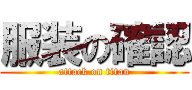 服装の確認 (attack on titan)
