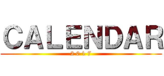 ＣＡＬＥＮＤＡＲ (2 0 1 7)
