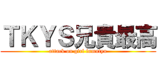 ＴＫＹＳ兄貴最高 (attack on girl inmutyu)