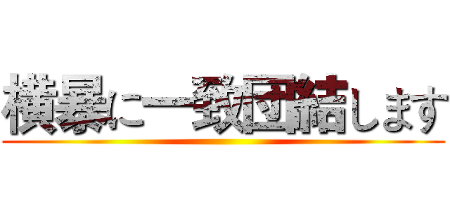 横暴に一致団結します ()