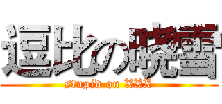 逗比の晓雪 (stupid on XXX)