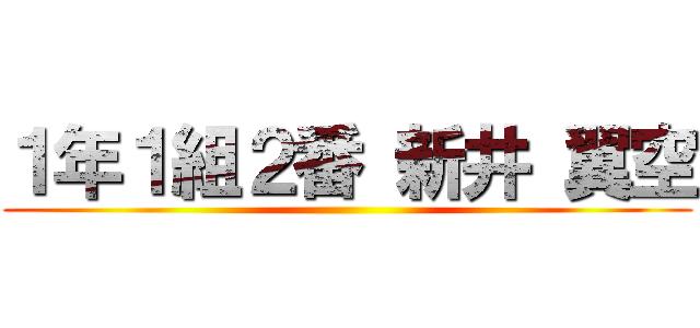 １年１組２番 新井 翼空 ()