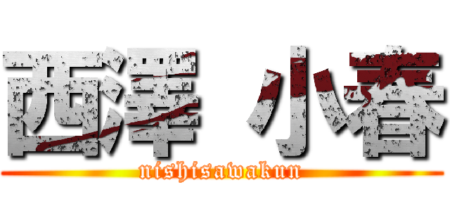 西澤 小春 (nishisawakun)