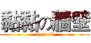 黏黏の牆壁 (the wall)