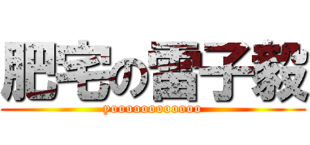 肥宅の雷子毅 (yoooooooooooo)