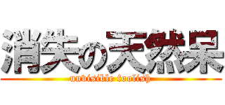 消失の天然呆 (unvisible foolish)