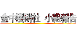 金中漫研社  小組報告 ()