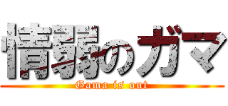 情弱のガマ (Gama is out)