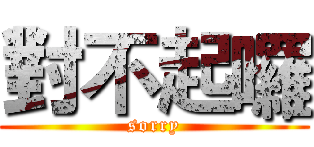 對不起囉 (sorry)