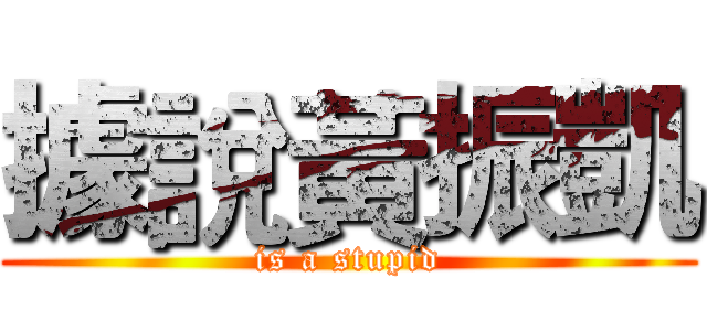 據說黃振凱 (is a stupid)