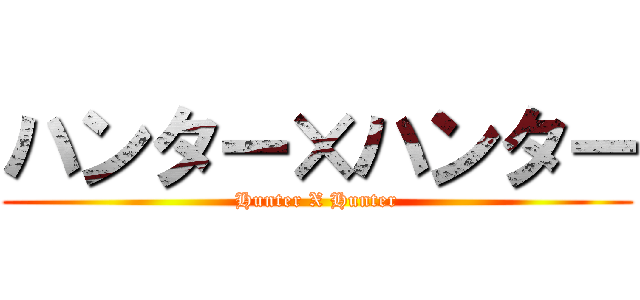 ハンター×ハンター (Hunter X Hunter)
