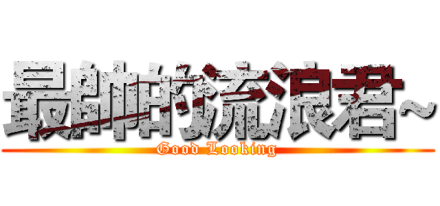 最帥的流浪君~ (Good Looking)