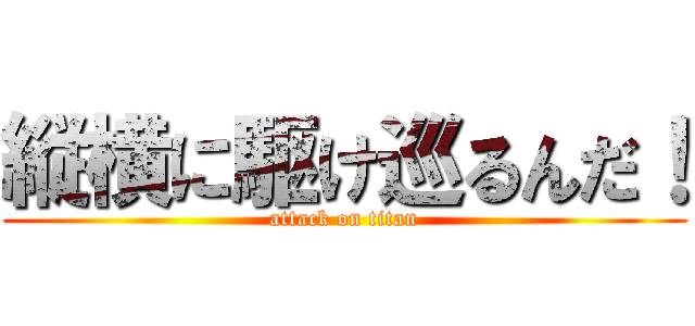 縦横に駆け巡るんだ！ (attack on titan)