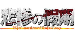 悲慘の假期 (What a miserable holiday)
