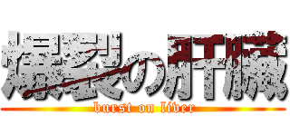 爆裂の肝臟 ( burst on liver)