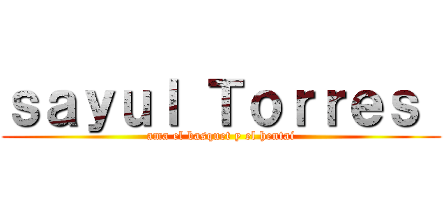ｓａｙｕｌ Ｔｏｒｒｅｓ  (ama el basquet y el hentai)