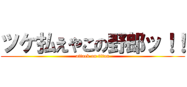 ツケ払えやこの野郎ッ！！ (attack on titan)