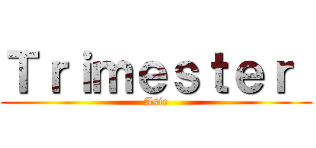 Ｔｒｉｍｅｓｔｅｒ  (Asie)