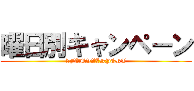 曜日別キャンペーン (ZFUTSALSPORT)