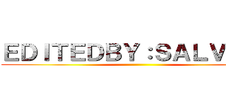 ＥＤＩＴＥＤＢＹ：ＳＡＬＶＩＮＯ ()