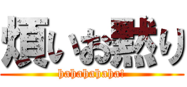 煩いお黙り (hahahahaha!)