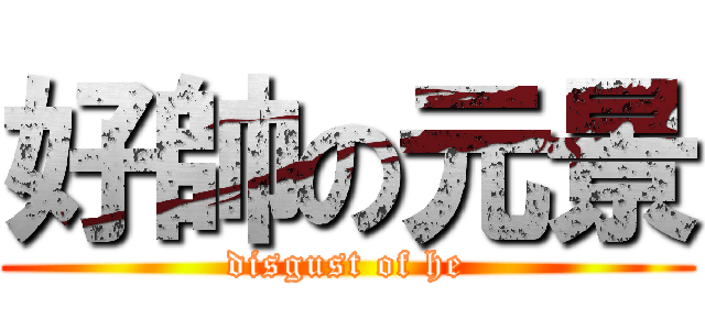 好帥の元景 (disgust of he)