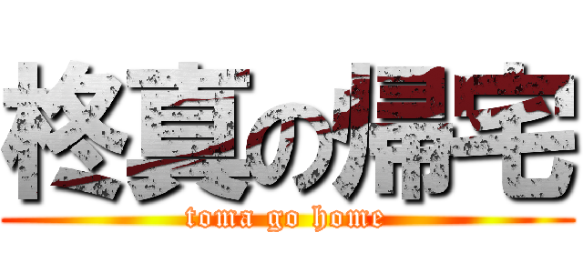 柊真の帰宅 (toma go home)