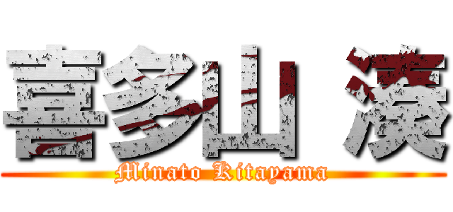 喜多山 湊 (Minato Kitayama)