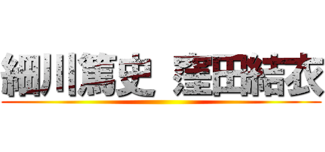 細川篤史 窪田結衣 ()