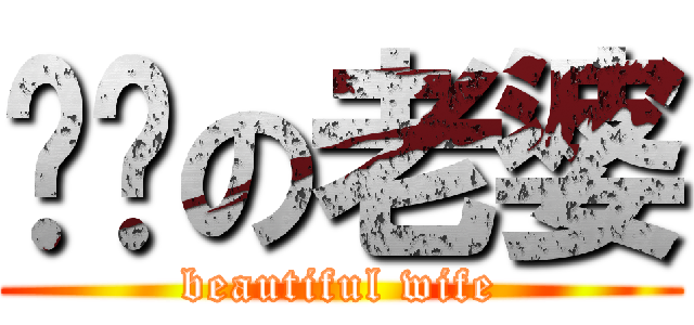 靚靚の老婆 (beautiful wife)