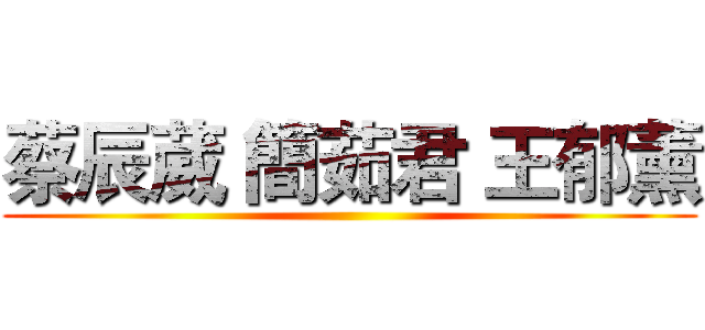 蔡辰葳 簡茹君 王郁薰 ()