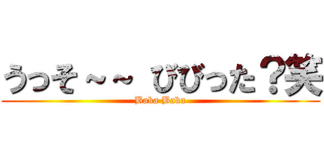 うっそ～～ びびった？笑 (Baka Baka)