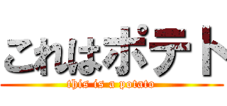 これはポテト (this is a potato)