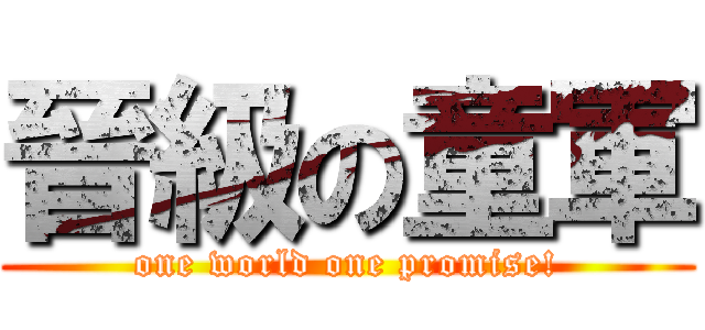 晉級の童軍 (one world one promise!)
