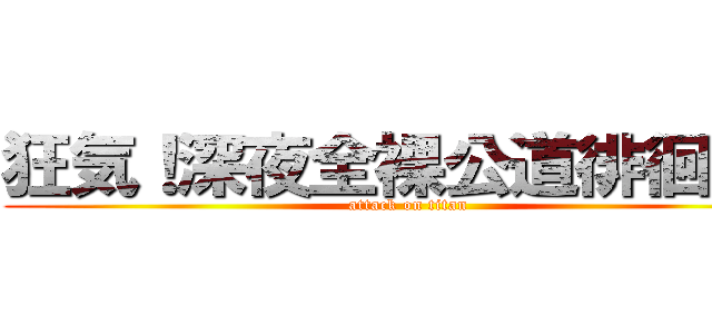 狂気！深夜全裸公道徘徊女！ (attack on titan)
