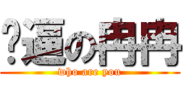 傻逼の冉冉 (who are you)