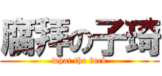 腐拜の子琦 (what the fuck)