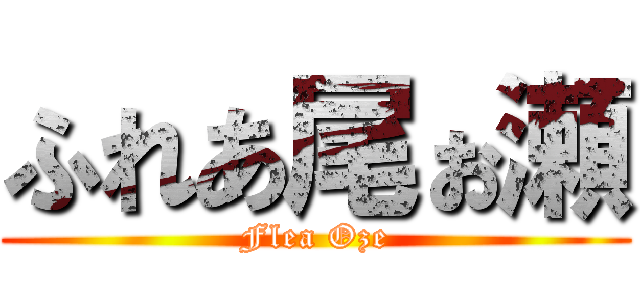ふれあ尾ぉ瀬 (Flea Oze)
