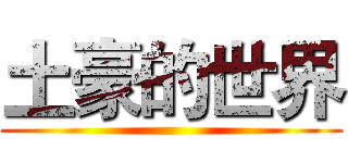 土豪的世界 ()