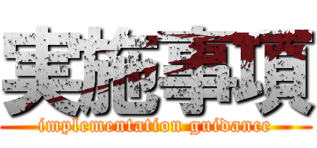 実施事項 (implementation guidance)