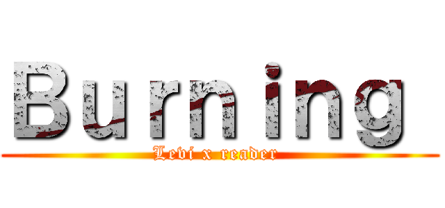 Ｂｕｒｎｉｎｇ  (Levi x reader )