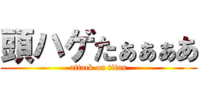 頭ハゲたぁぁぁあ (attack on titan)