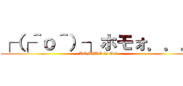 ┌（┌＾ｏ＾）┐ホモォ．．． (KOMIKE is God)