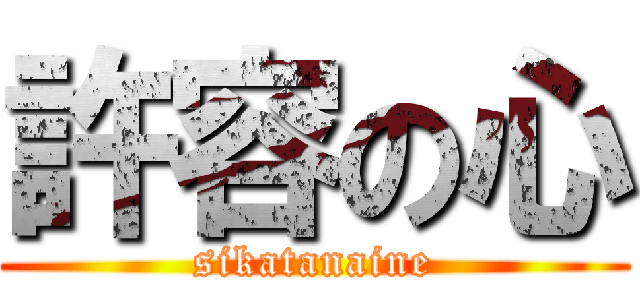 許容の心 (sikatanaine)