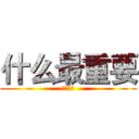 什么最重要 (实习期间)